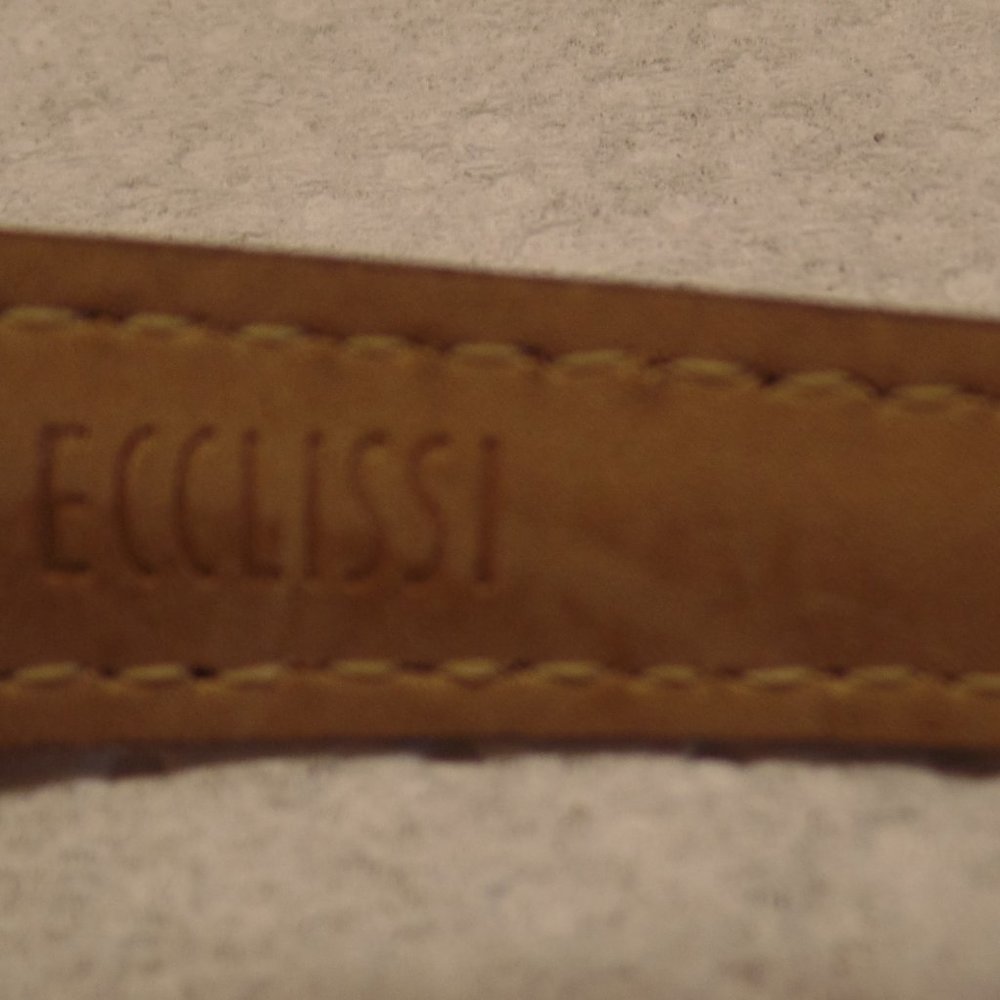 ECCLISSI STERLING SILVER WATCH LEATHER BAND 9.25" - Picture 9 of 16